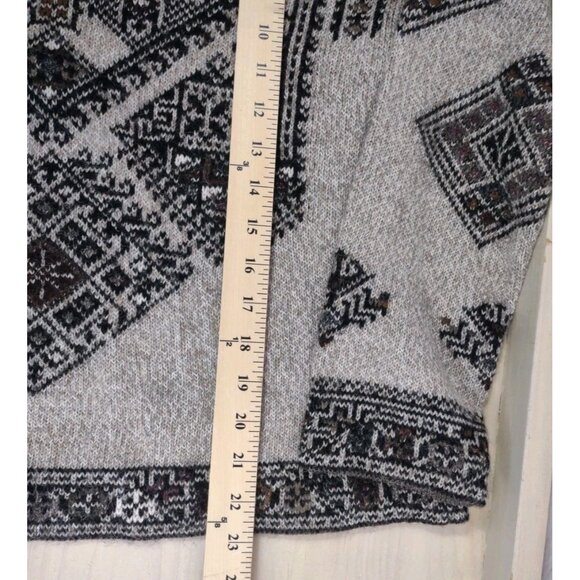 Invisible World 100% Alpaca V-Neck Sweater Large Hand Loomed Juneau Alaska - Picture 5 of 11